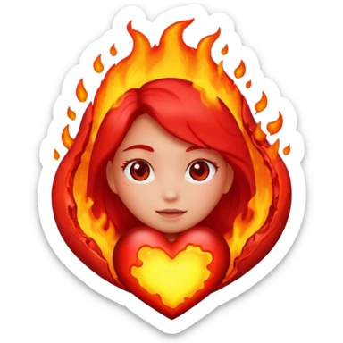 Lava girl heart sticker