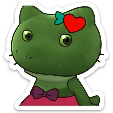 Hello kitty with heart eyes  sticker