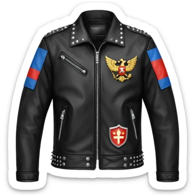 Russian underground fashion jacket sticker