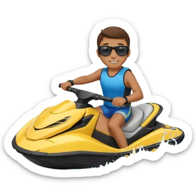 jet ski rider sticker