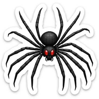 Make a spider crawling sticker