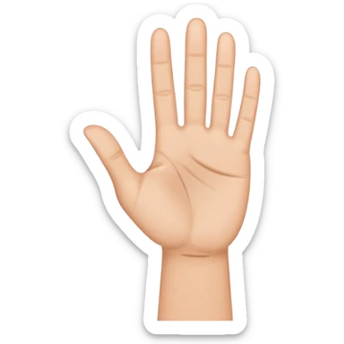 raised hand gesture signaling stop sticker