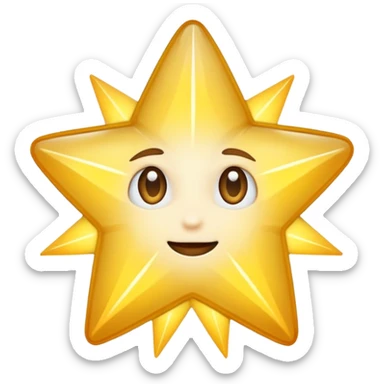 star spark white sticker