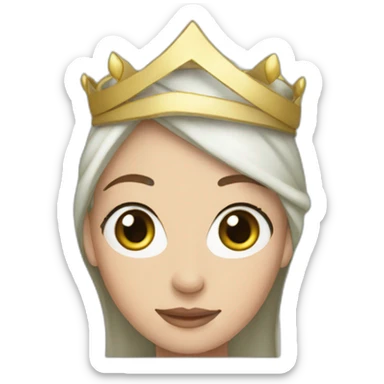 a white princess with a hijab sticker