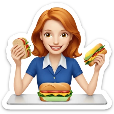 Jessica Chastain, making sandwich  sticker