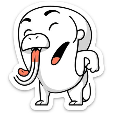 yawning man sticker