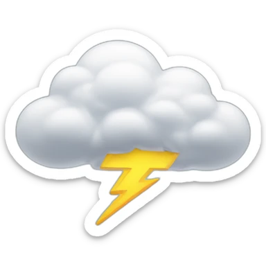cloud with lightning sticker
