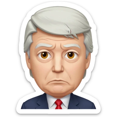 Donald Trump cross face sticker