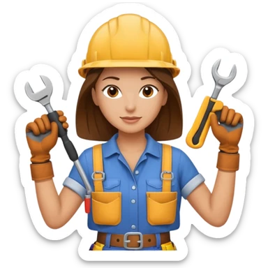 Handy woman sticker