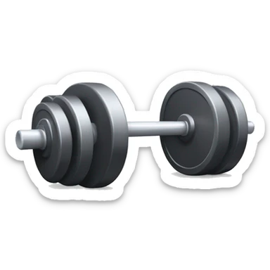 Barbell with weights sticker