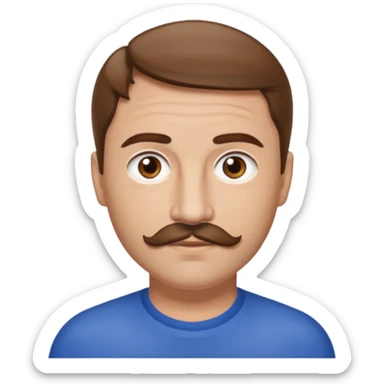 Terry Coldwell of East 17 with brown hair and thin mustache sticker