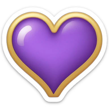 violet heart sticker