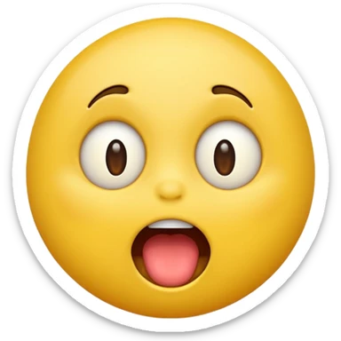 Hungry yellow emoji sticker