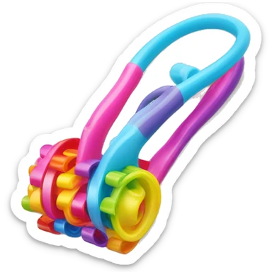 a  single plastic colorful Curler you put under hair sticker