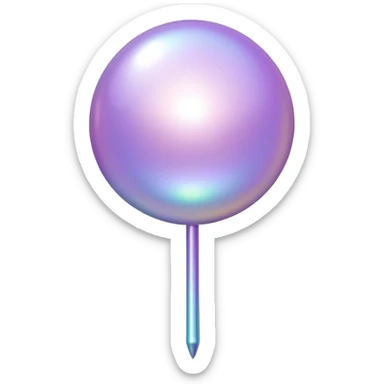 lilac style pearl pin for notes sticker