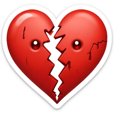 The heart is shot sticker