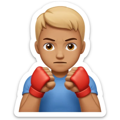 Hands crossed over while having fists sticker