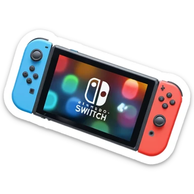 Nintendo switch 1 emoji, controller color is red(left) and blue(right) sticker