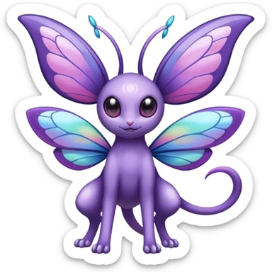 Butterfree-Lunala-Espeon-Fakémon-hybrid-creature (full body)  sticker