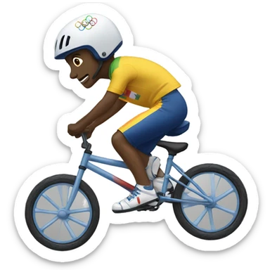 summer olympics bmx boy sticker