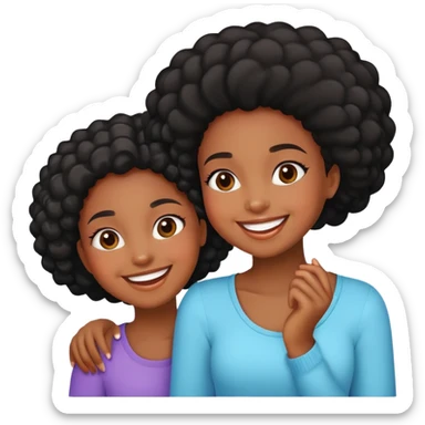 3 black girls posing  sticker