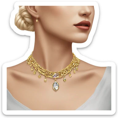 Neck jewelry  sticker