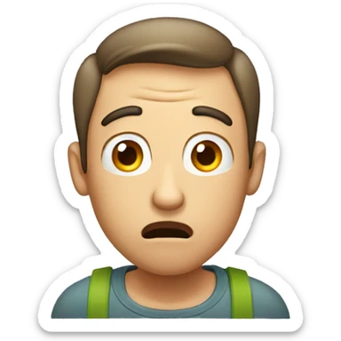 A shocked man holding his head sticker