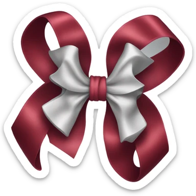 Dark red bow  sticker