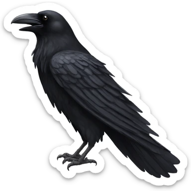 black raven's wing outstretched sticker