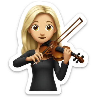 Girl playing violin sticker