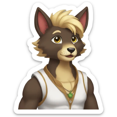 Anthro fursona Fakemon sticker