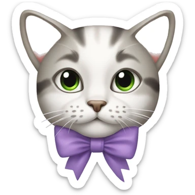 Cat with bows  sticker