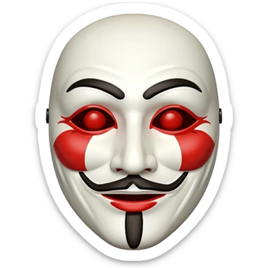 Guy Fawkes mask sticker