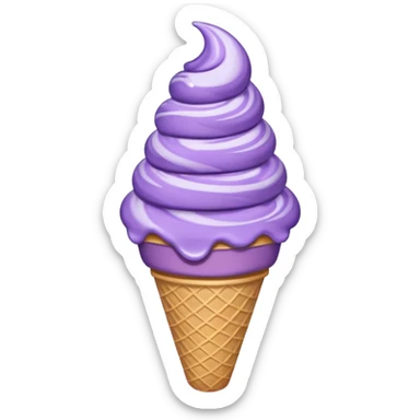 Purple icecream cone sticker