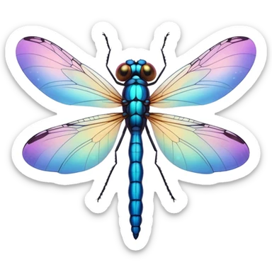 cute dragonfly with big eyes sticker