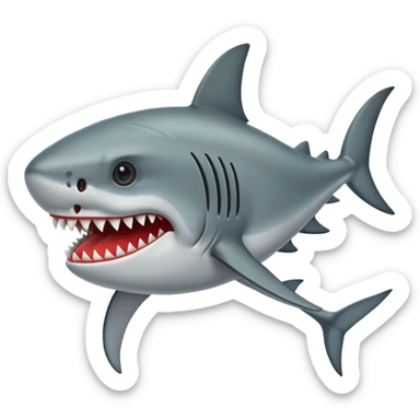 Tiburón con zapatos sticker