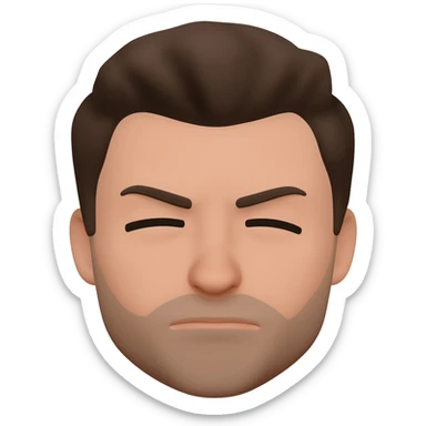 Face with squinting eyes emoji sticker