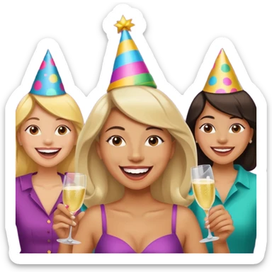 confident strong lean woman laughing with other people around her sticker