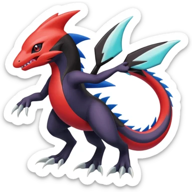 Meloetta-Guilmon-Sharpedo-Darkrai-Pokémon-Fakémon-fusion-hybrid-creature sticker