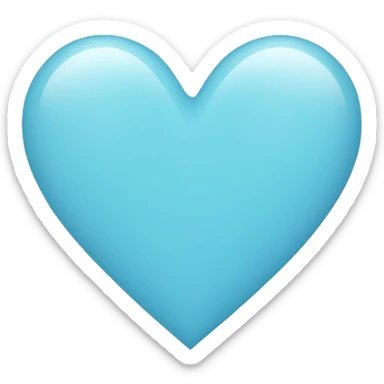 light blue heart sticker