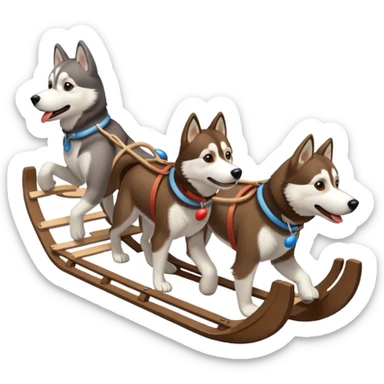 dog sled sticker