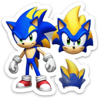 sonic super saiyan sticker