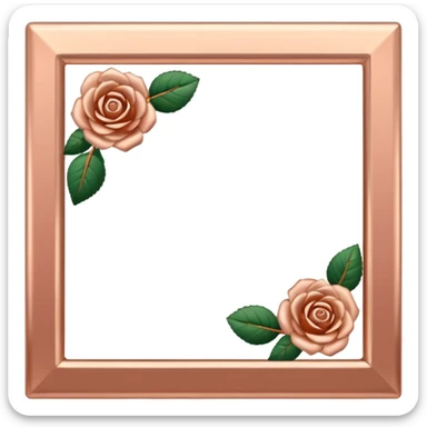 square rose gold frame sticker