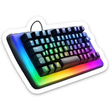 Rainbow gaming keyboard sticker