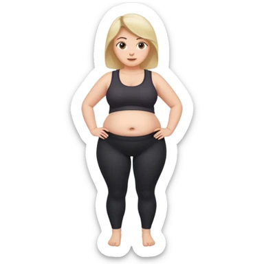femme belly stuffing legging sticker