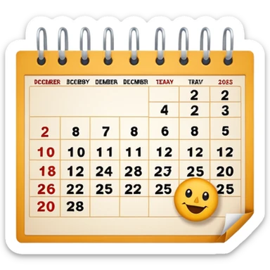 календарь с датой 23 декабря 2025
 sticker