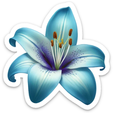blue stargazer lily sticker