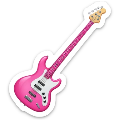 Hot pink bass sticker