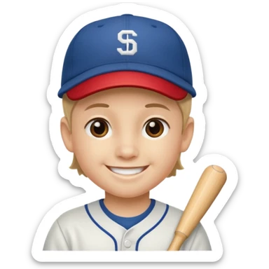 baseball hat kid sticker