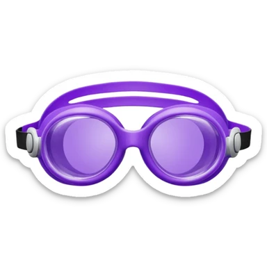 swim goggles purple  sticker